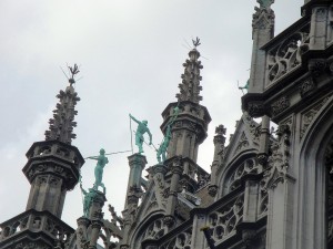 Brussels rooftop sculptures