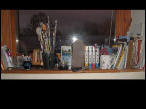 oilbar on windowledge
