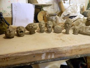 puppet heads all together in order I made them